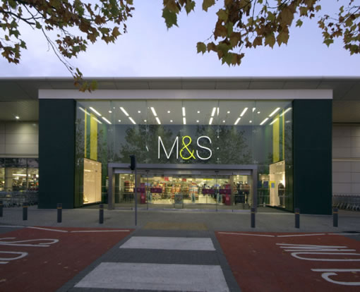 Internal photo of Marks and Spencers in Southampton, south east UK