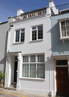 External photo of a mews house in Kensington