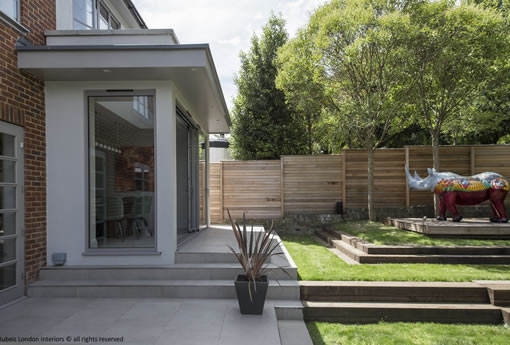 Kitchen extension - external photo of folding doors once work was completed