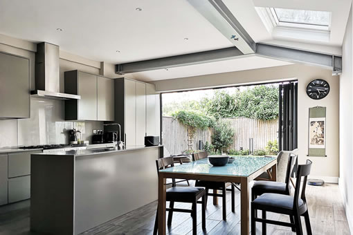 Photo of completed kitchen extension and renovation