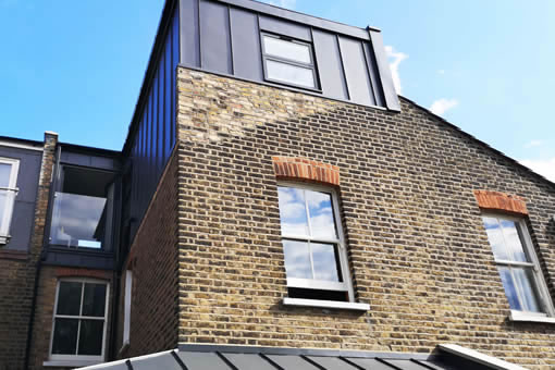 External photo of loft conversion taken from the back garden