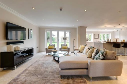 Internal photo of living room space once work was completed