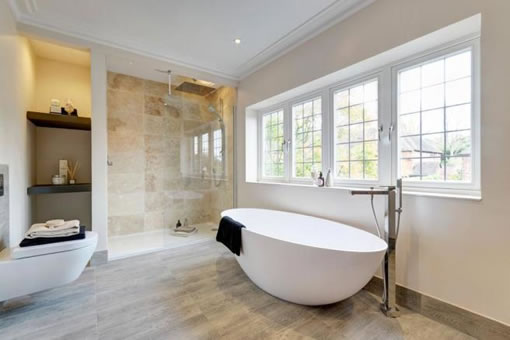 Photo of luxurious completed bathroom