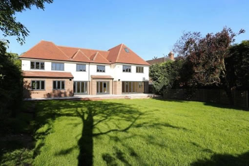 External view of completed house from rear garden